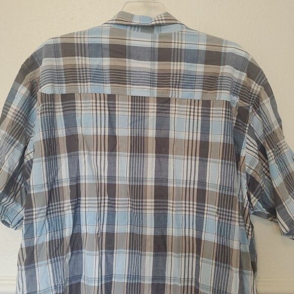 Mountain Khakis Men's Tomahawk Short Sleeve Shirt Size XXL Blue Plaid w/ Pocket - Picture 10 of 16